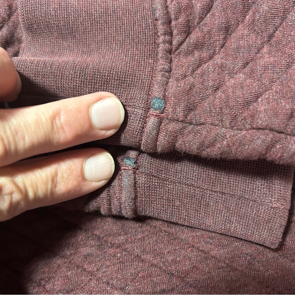 Patagonia Organic Cotton Quilt Snap-T® Pullover Small Maroon Red READ - Picture 7 of 10